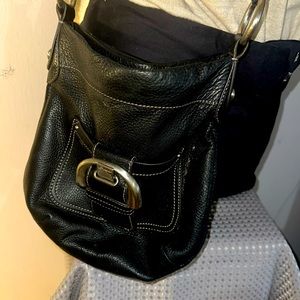 B Makowsky Genuine leather black crossbody handbag